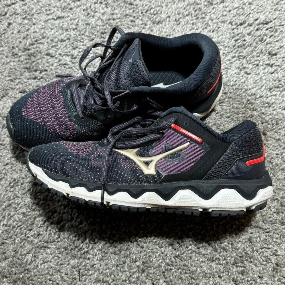 Mizuno Womens Wave Horizon 5 Running Shoe Size 8 - blue and purple color - Picture 1 of 8